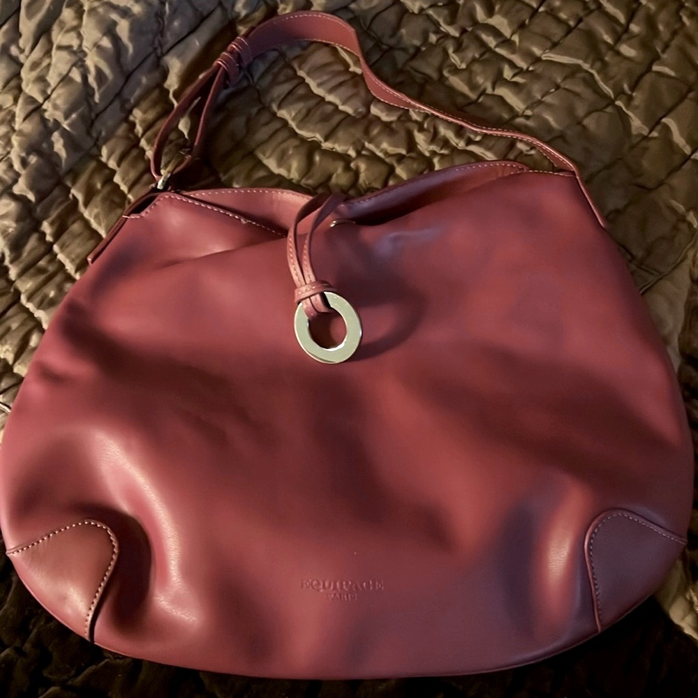 Equipage, Paris. Pink Leather Pocketbook.  NWOT.